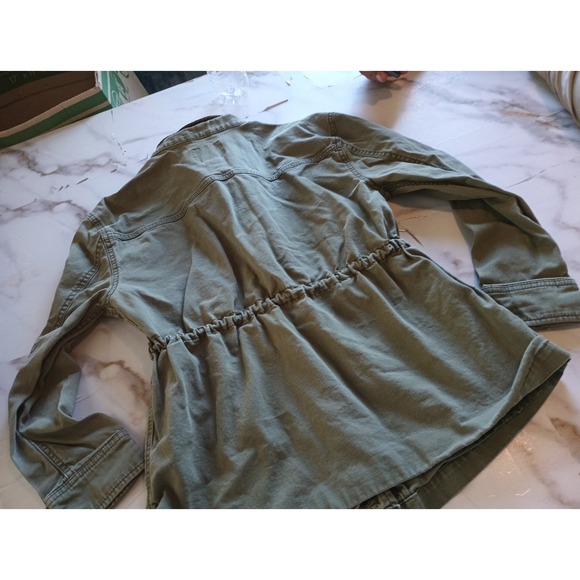 Old Navy Women's Green Cargo Jacket Military Style Size XS Lightweight Utility - Picture 13 of 16